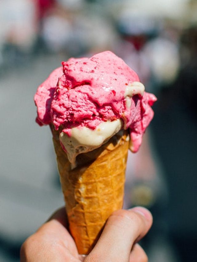 Free strawberry ice-cream melting image, public domain CC0 photo.